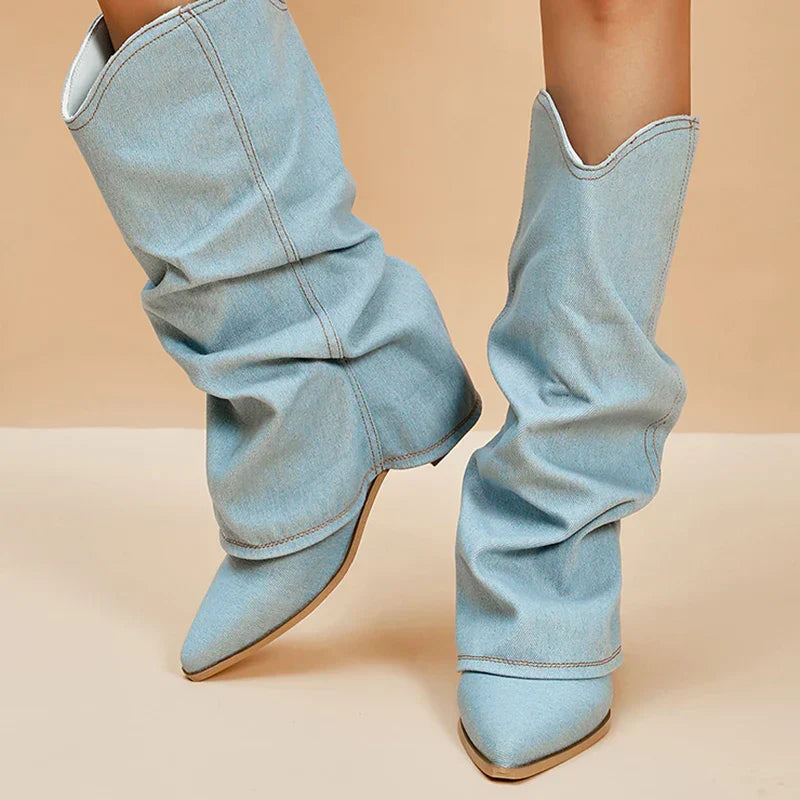 Botas Denim Mujer