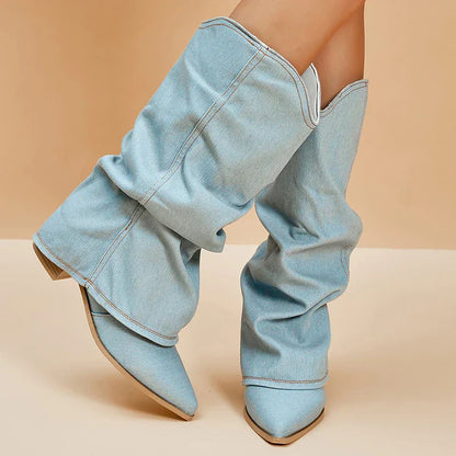 Botas Denim Mujer