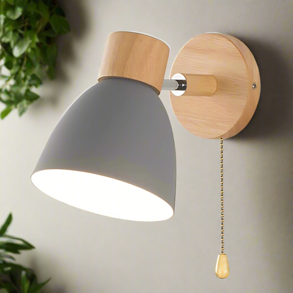 Nordycko – Lámpara de pared de madera con estilo escandinavo