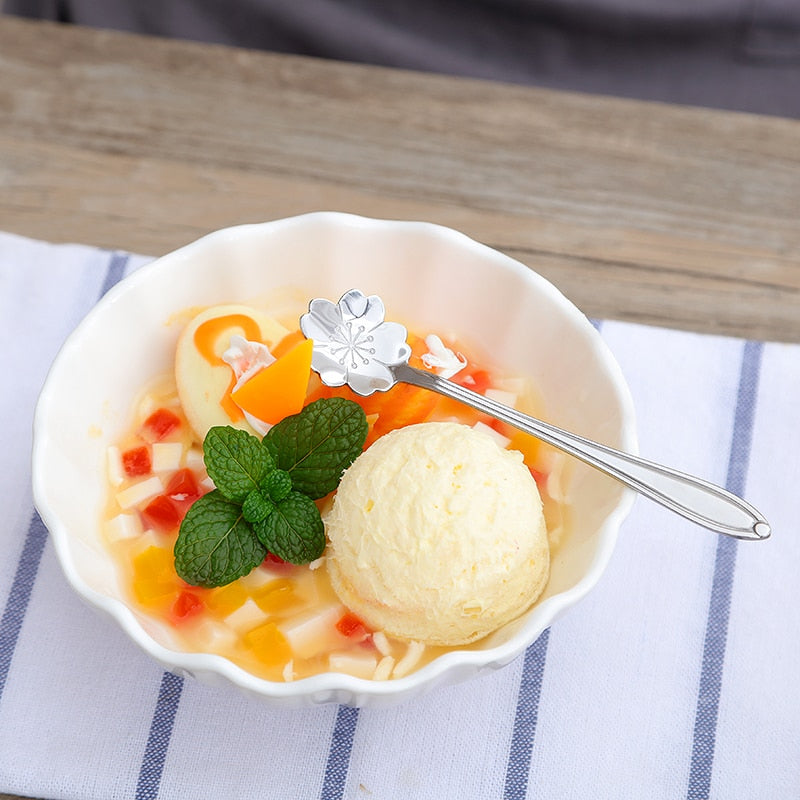 Cucharillas Flor Acero