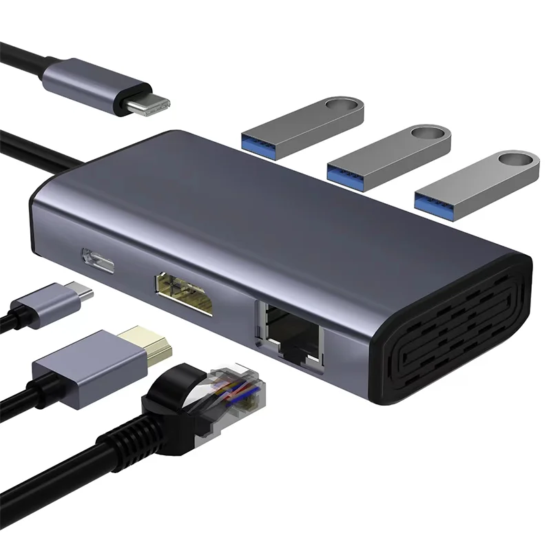 Hub Multifunción USB-C 6en1