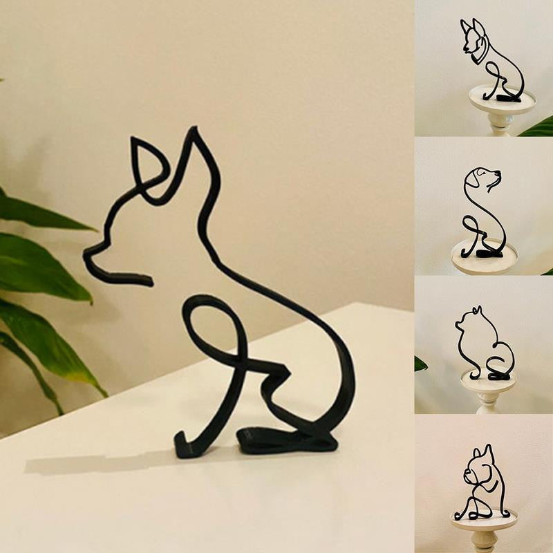 Esculturas Hierro Perro Gato