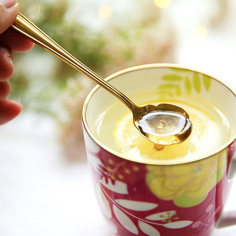 Cucharillas Flor Acero