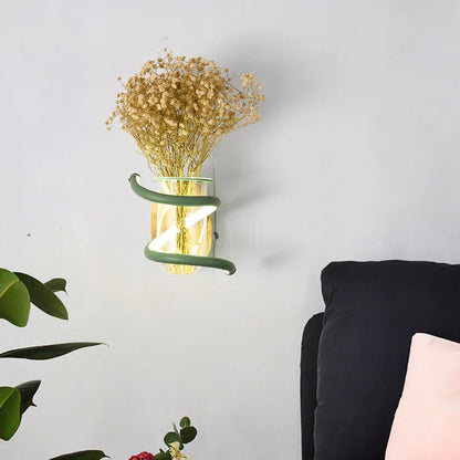 Aplique Exterior Madera Florero