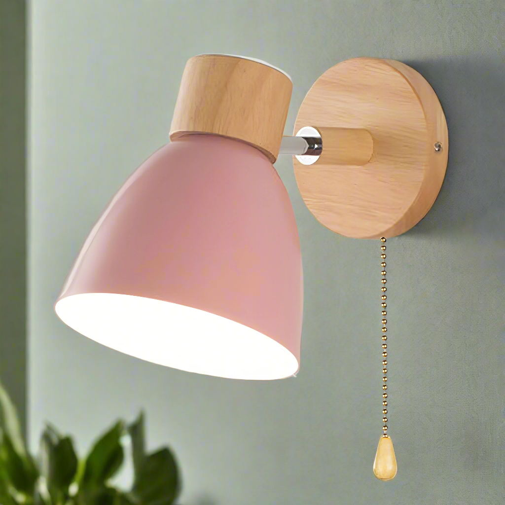 Nordycko – Lámpara de pared de madera con estilo escandinavo