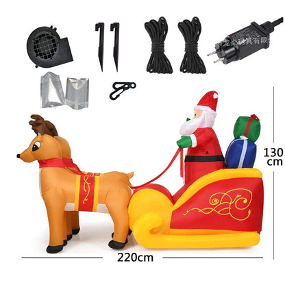 Inflable Navidad Trineo Reno