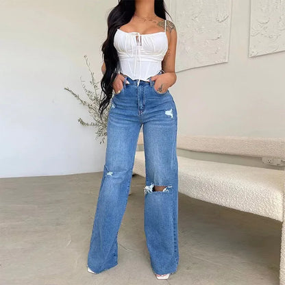 Jeans Rectos Mujer Vintage