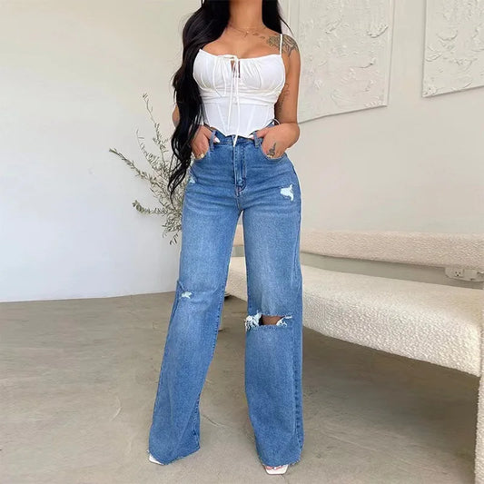 Jeans Rectos Mujer Vintage