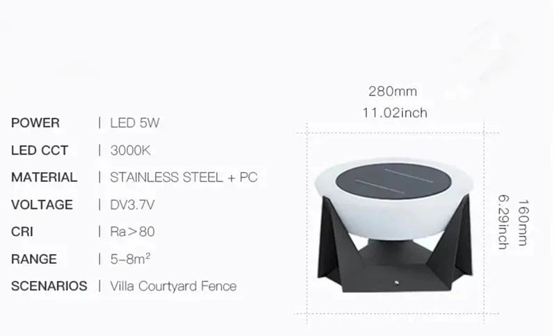 Lámpara Solar Exterior LED