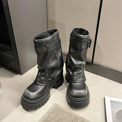 Botas Media Caña Cuero
