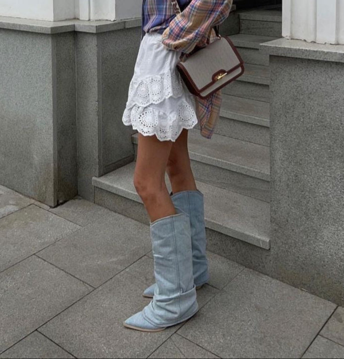 Botas Denim Mujer