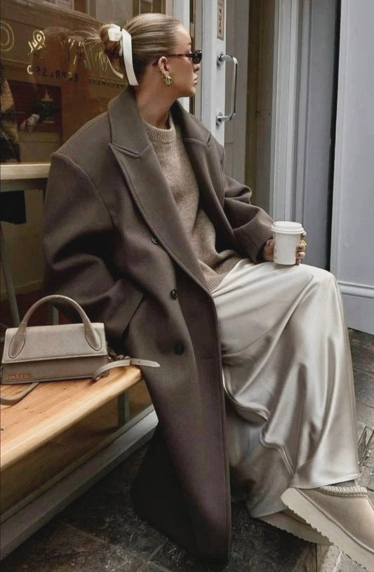Abrigo Largo Mujer Oversize