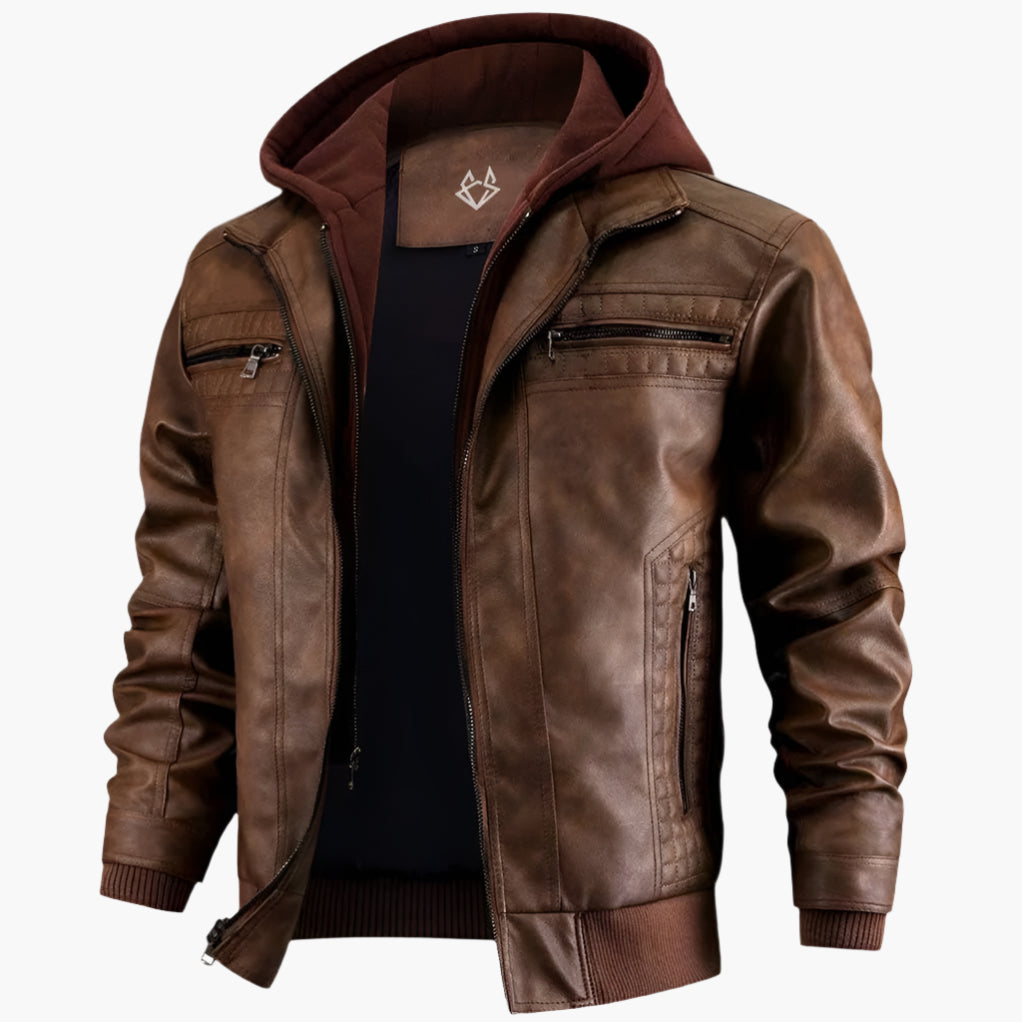 Chaqueta Moto Capucha Hombre