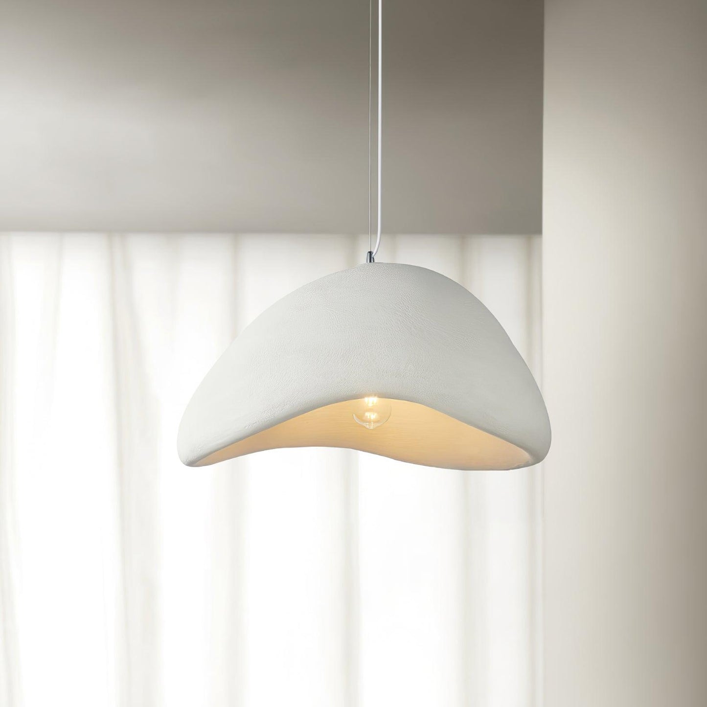 Lámpara colgante LED moderna en blanco/gris HDP