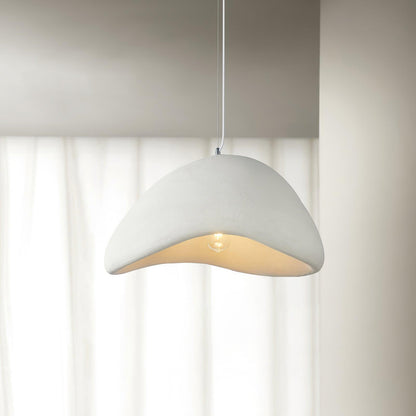 Lámpara colgante LED moderna en blanco/gris HDP
