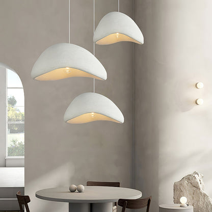 Lámpara colgante LED moderna en blanco/gris HDP