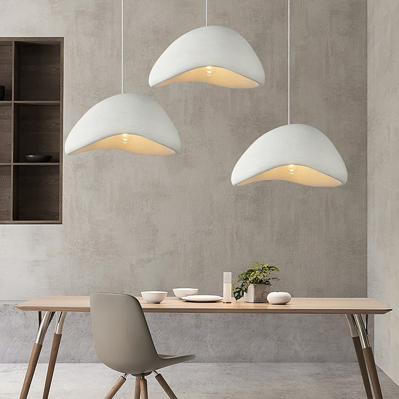 Lámpara colgante LED moderna en blanco/gris HDP