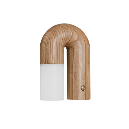 Lámpara de pared de madera con difusor mate – Luz suave con esencia natural