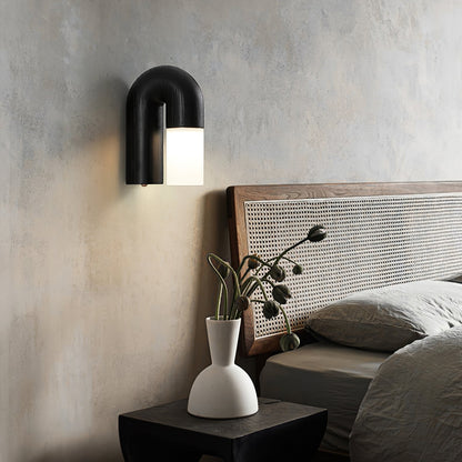 Lámpara de pared de madera con difusor mate – Luz suave con esencia natural