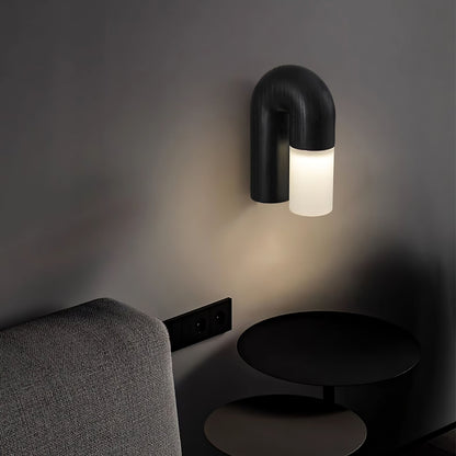 Lámpara de pared de madera con difusor mate – Luz suave con esencia natural