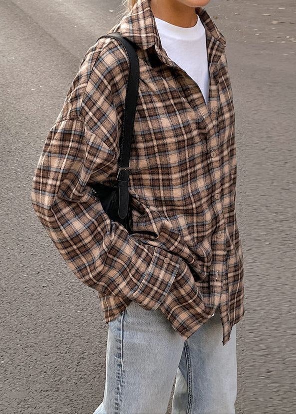 Camisa Oversize a Cuadros con Botones