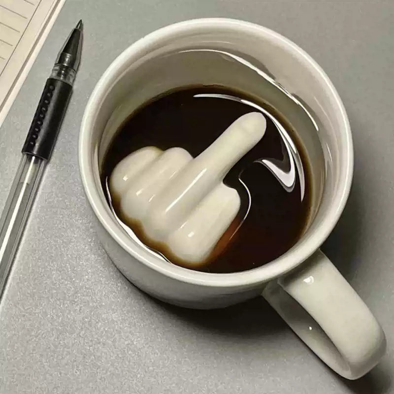 Taza Cerámica Divertida Blanca