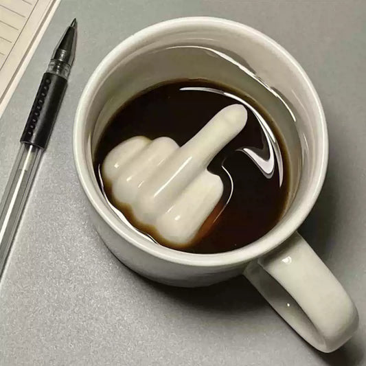 Taza Cerámica Divertida Blanca