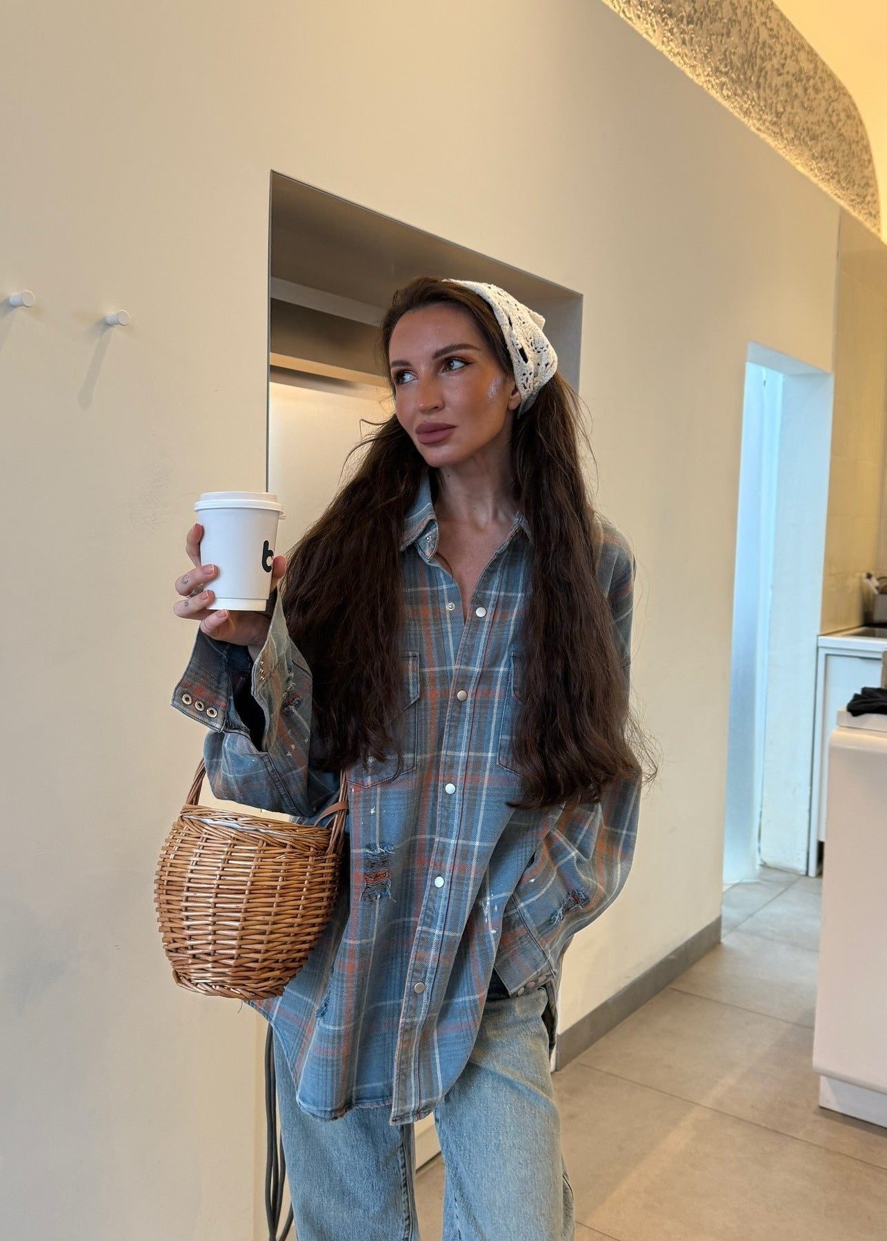 Camisa de Franela Oversize a Cuadros