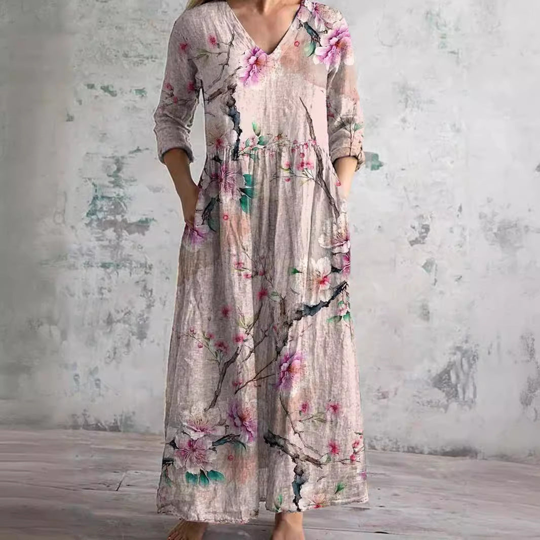 Vestido V Floral Mujer