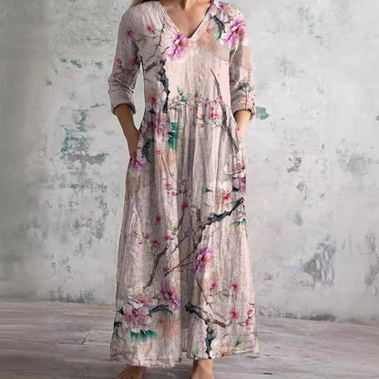 Vestido V Floral Mujer
