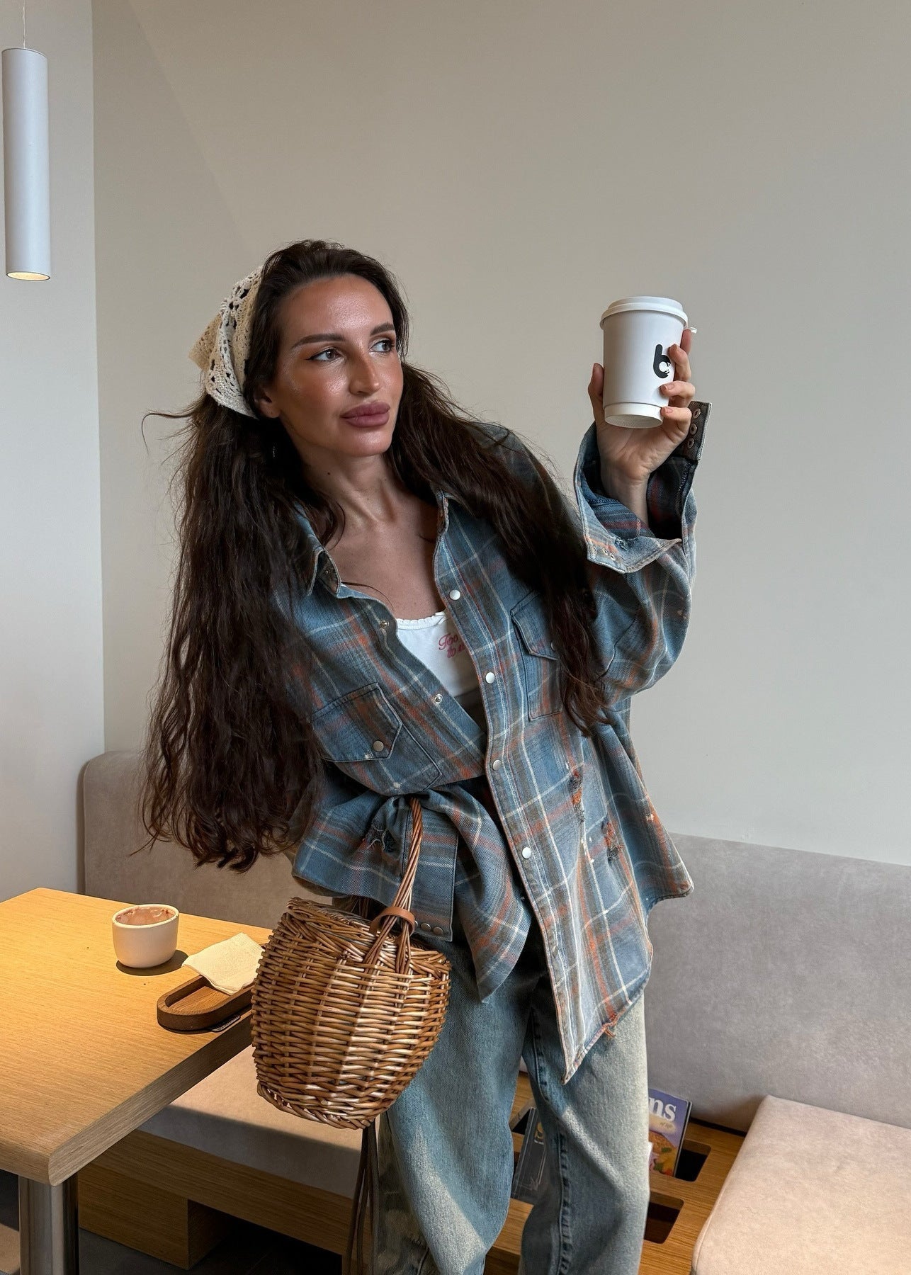 Camisa de Franela Oversize a Cuadros