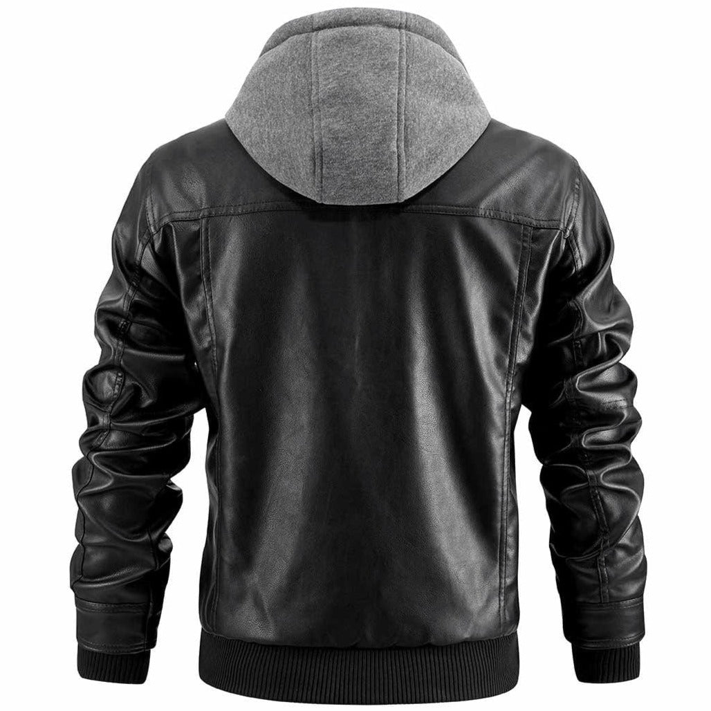 Chaqueta Moto Capucha Hombre