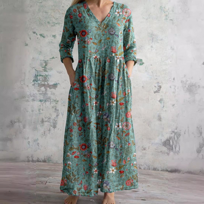 Vestido V Floral Mujer