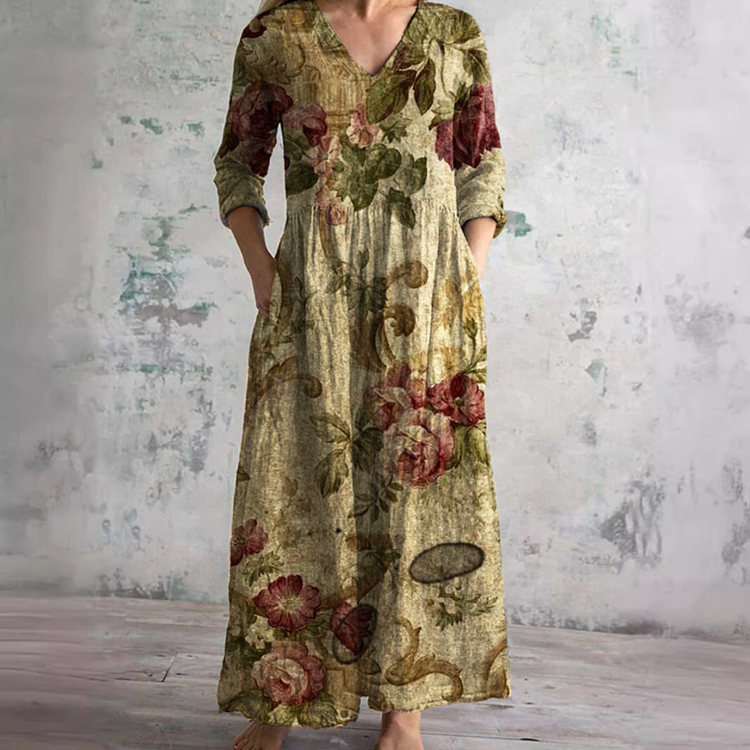 Vestido V Floral Mujer