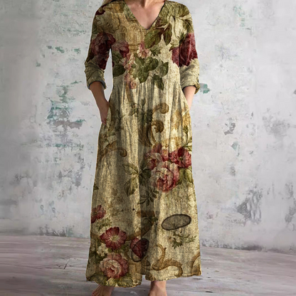 Vestido V Floral Mujer