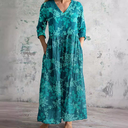 Vestido V Floral Mujer
