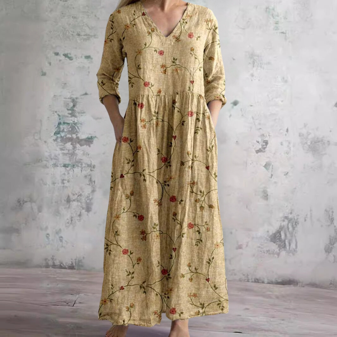 Vestido V Floral Mujer