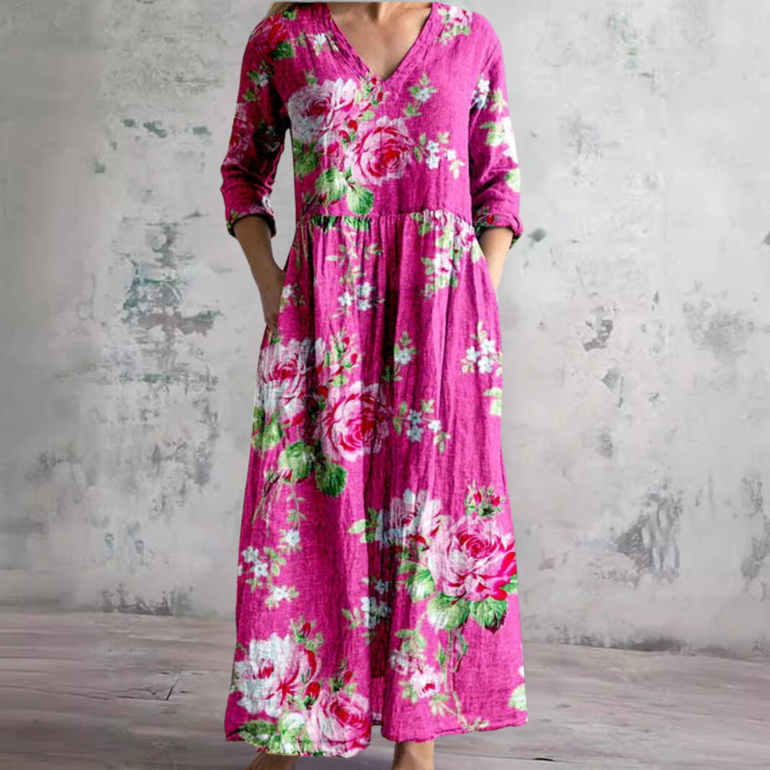 Vestido V Floral Mujer