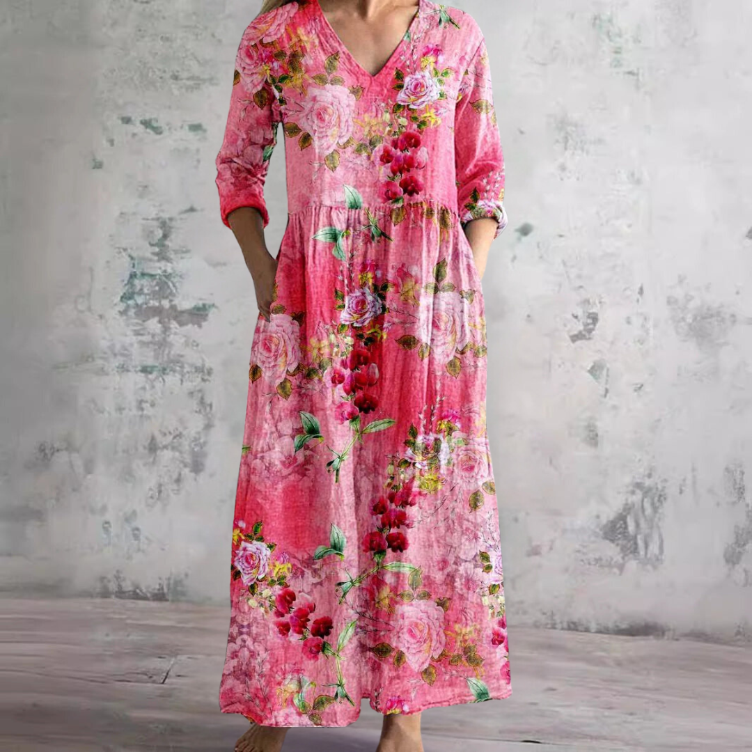 Vestido V Floral Mujer