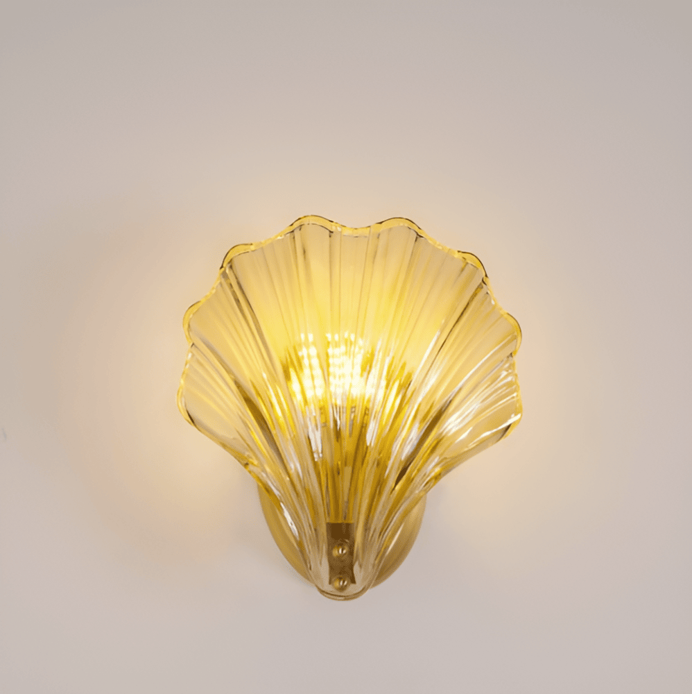 Aplique Pared Vidrio Concha