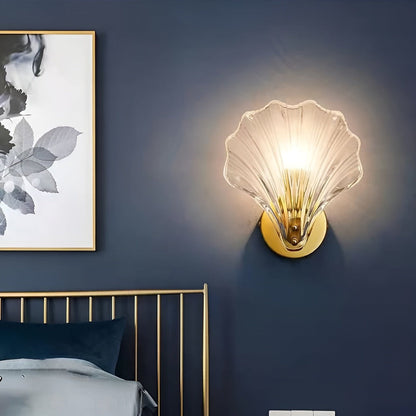 Aplique Pared Vidrio Concha