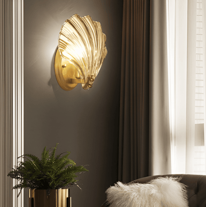 Aplique Pared Vidrio Concha