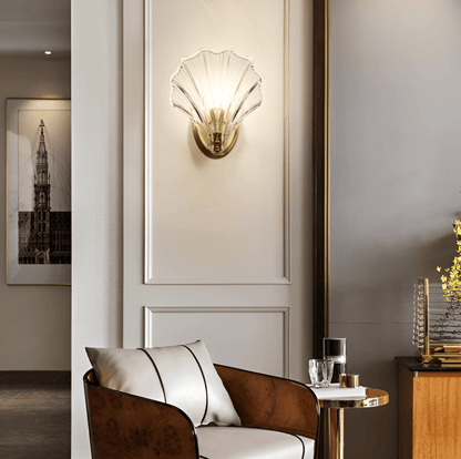 Aplique Pared Vidrio Concha