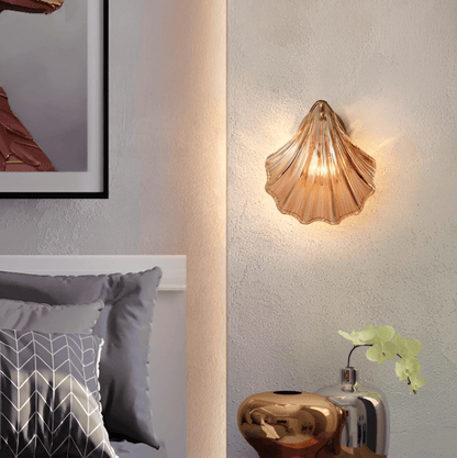 Aplique Pared Vidrio Concha