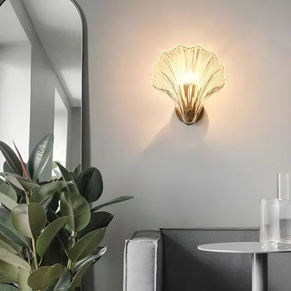 Aplique Pared Vidrio Concha