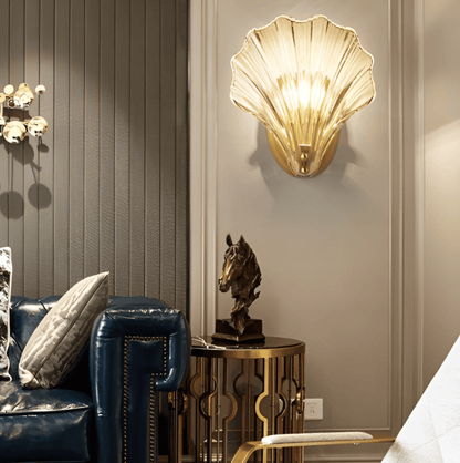 Aplique Pared Vidrio Concha