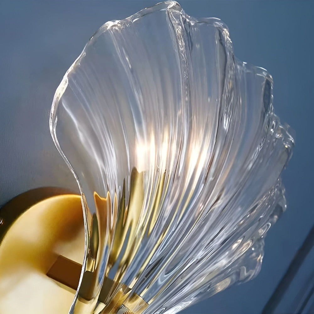 Aplique Pared Vidrio Concha