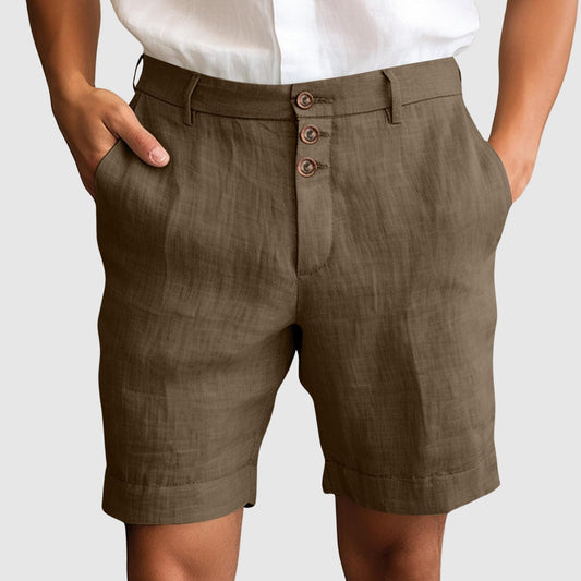 Bermudas Lino Algodón Hombre