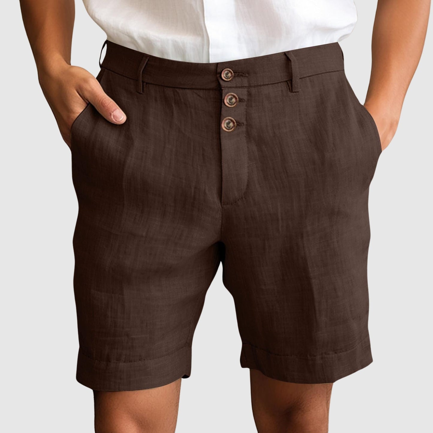 Bermudas Lino Algodón Hombre