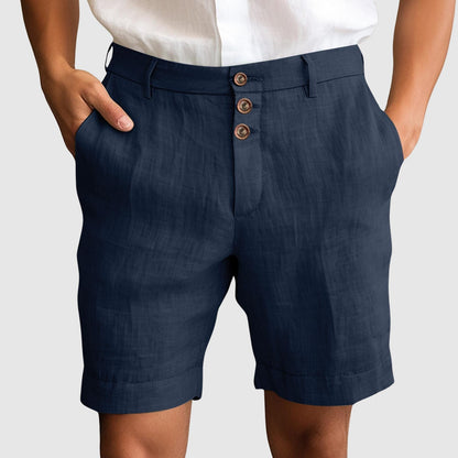 Bermudas Lino Algodón Hombre